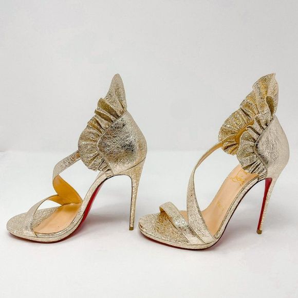 Christian Louboutin Gold Heels - Picture 12 of 16
